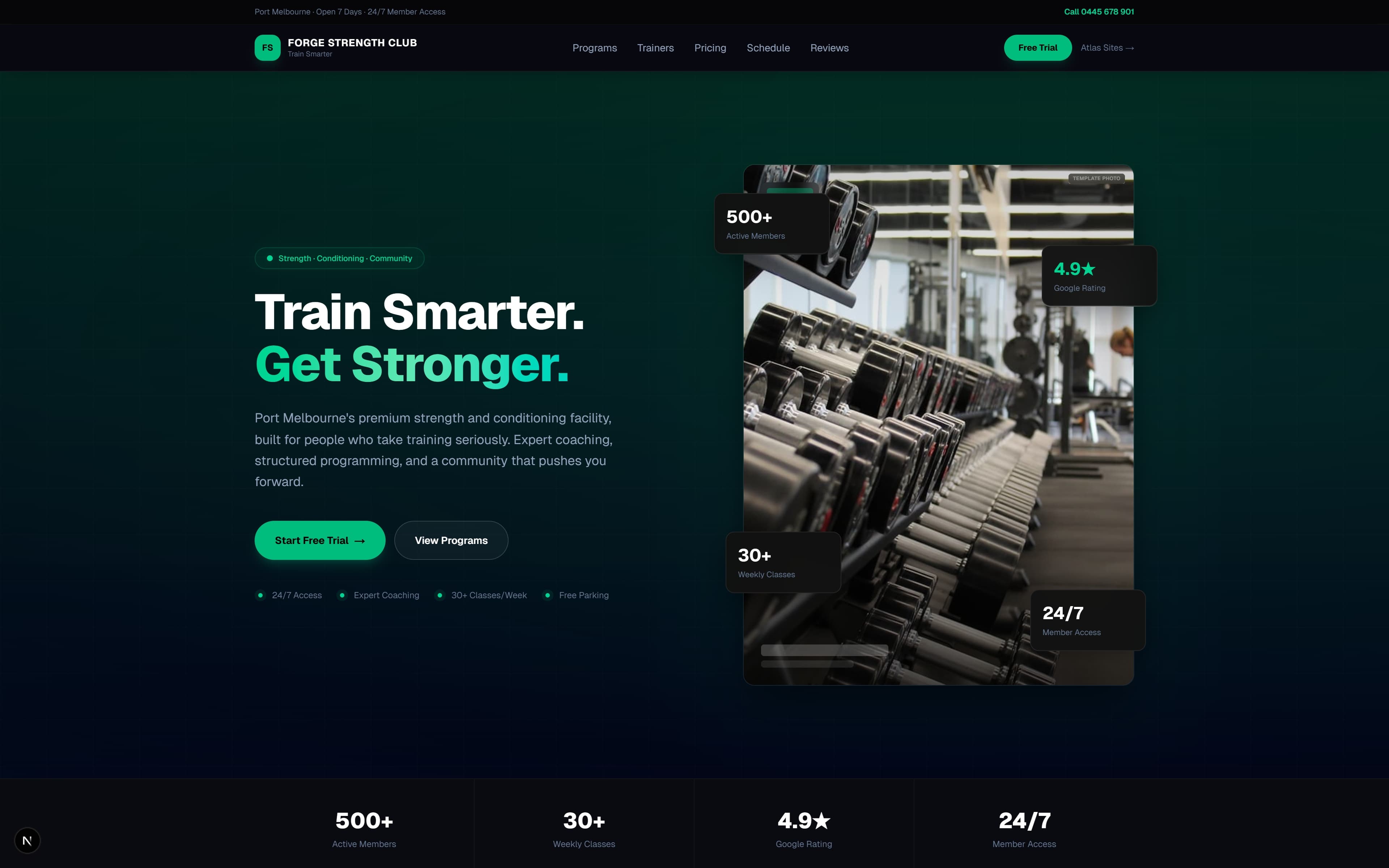 Gym / Fitness Website preview