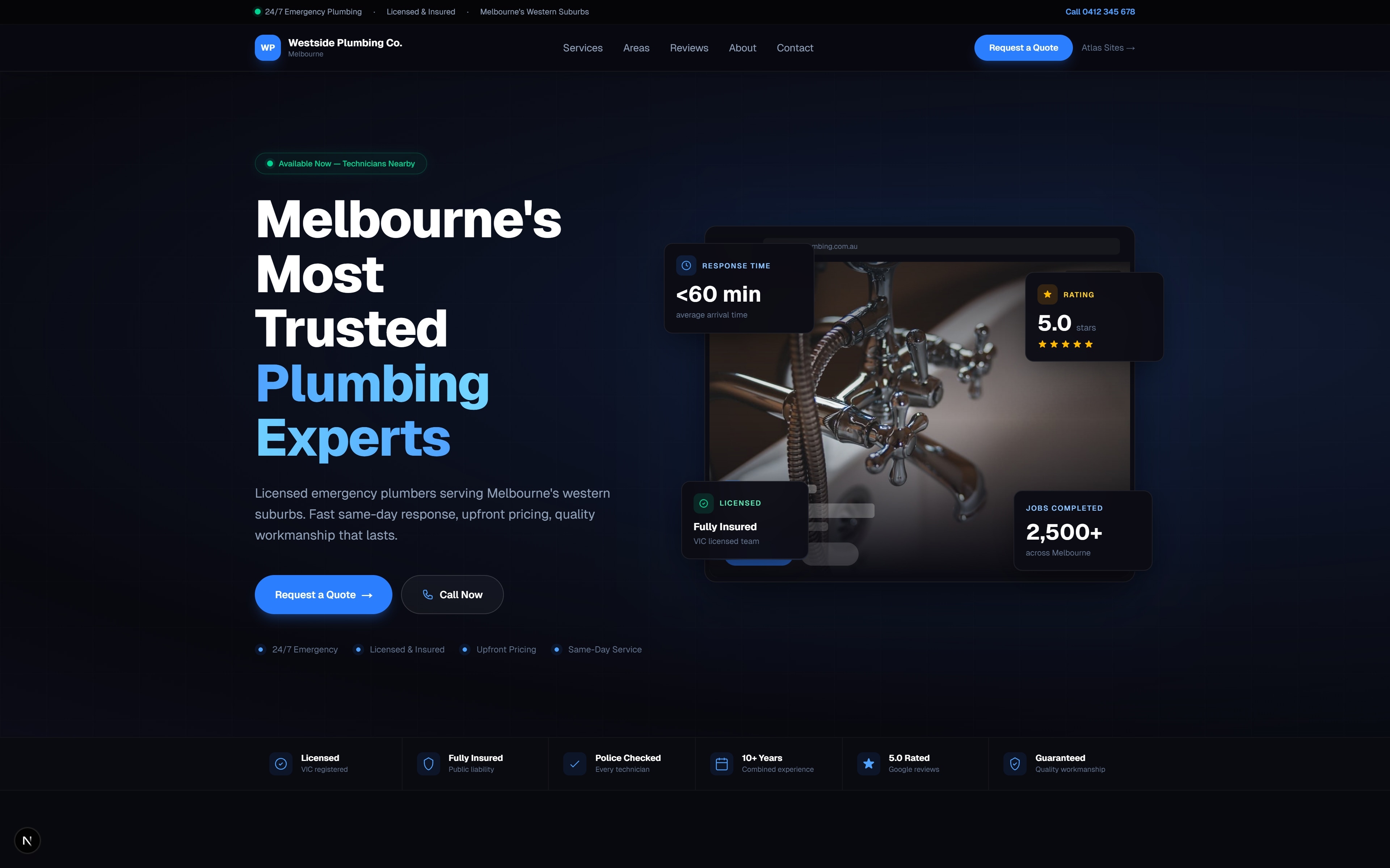 Westside Plumbing Co. website demo